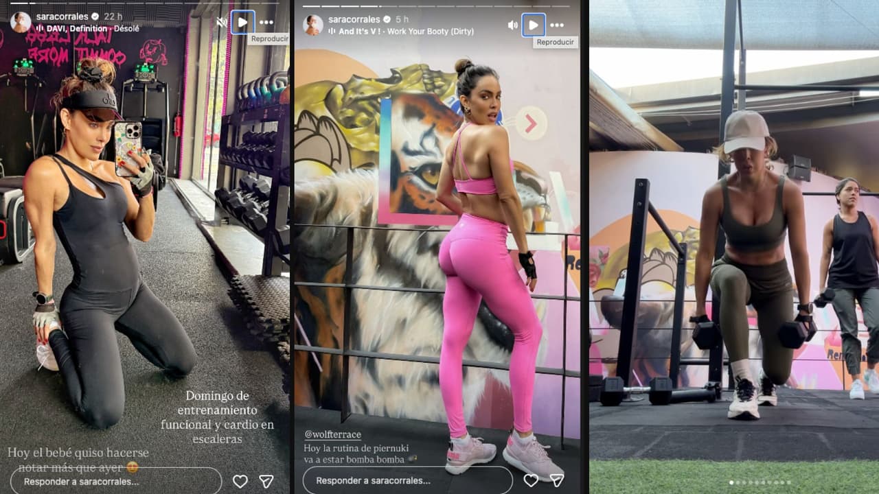 Sara Corrales muestra sus rutinas de ejercicio durante su embarazo