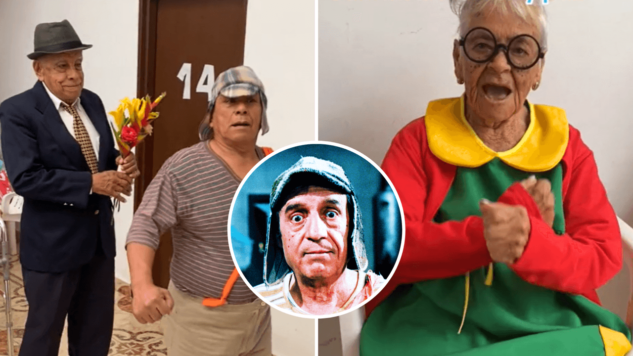 Abuelitos se disfrazan de personajes de ‘El Chavo del 8’ y TikTok los ama: “Los chavos de 80”