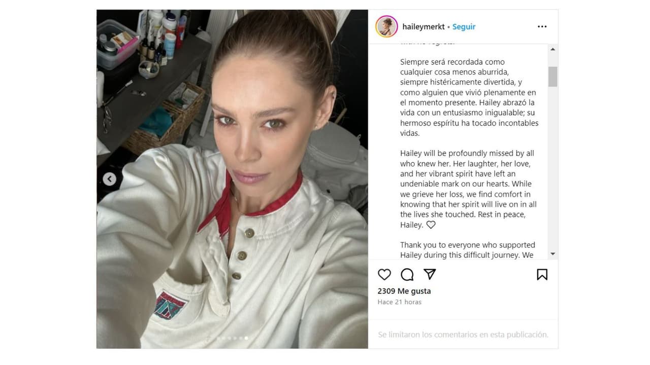 Muere Hailey Merkt, exalumna de famoso reality show, a los 31 años.
