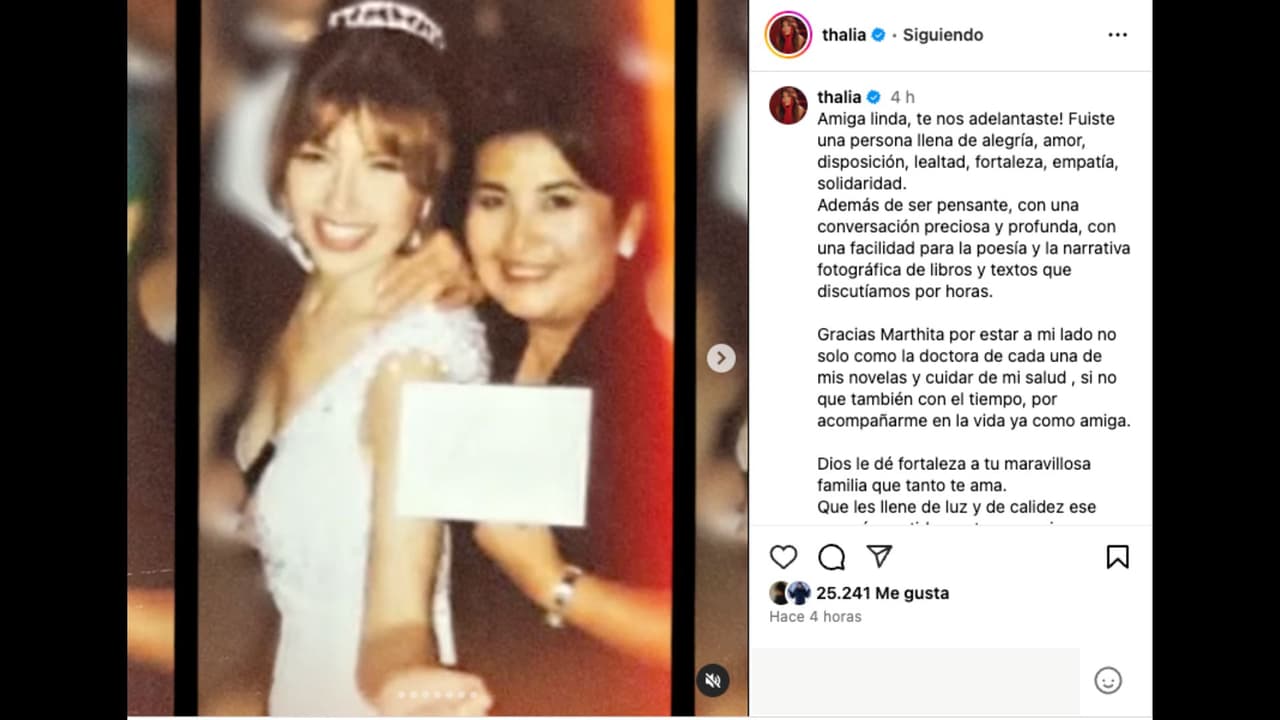 Thalía se despide de 'La Doctora', querida integrante de Televisa