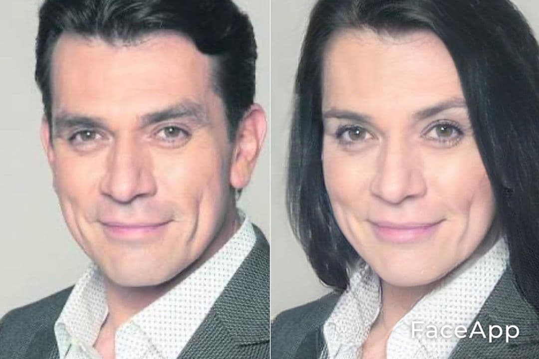 Elizabeth Álvarez mostró cómo luciría Jorge Salinas si fuera mujer, hecho que provocó que sus admiradores señalaran que sería una mezcla entre Ana Brenda y Silvia Navarro.