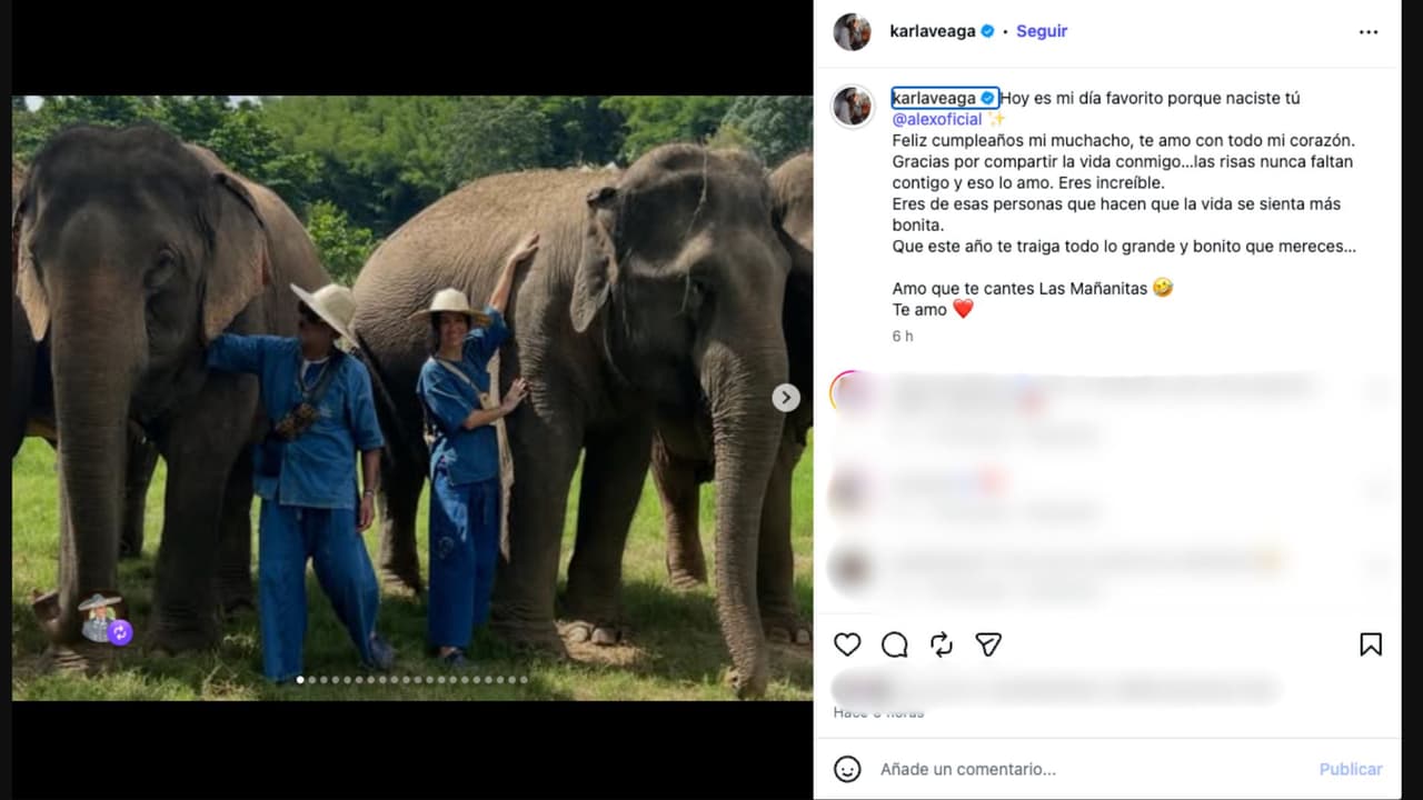 Karla Laveaga, novia de Alejandro Fernández, dedica emotivo mensaje al cantante