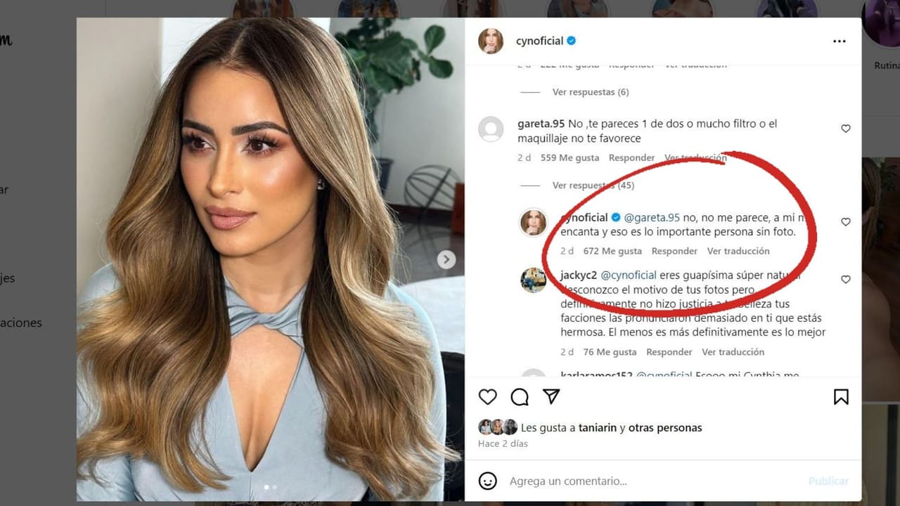 Cynthia Rodríguez responde a críticas.