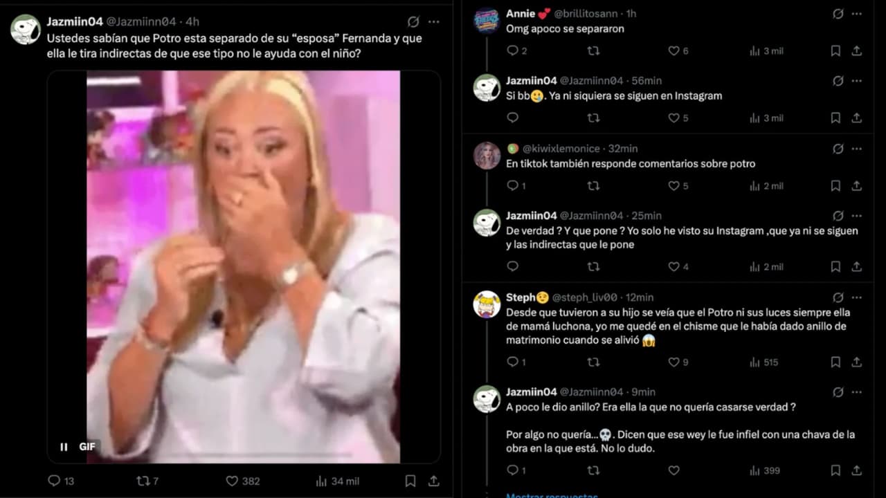 Crecen rumores de separación entre Potro y Fer.