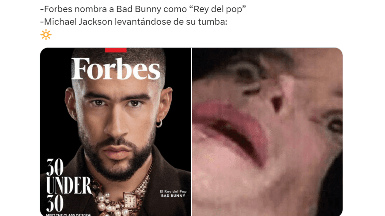 'Forbes' nombra a Bad Bunny el 'Rey del pop' e Internet reacciona