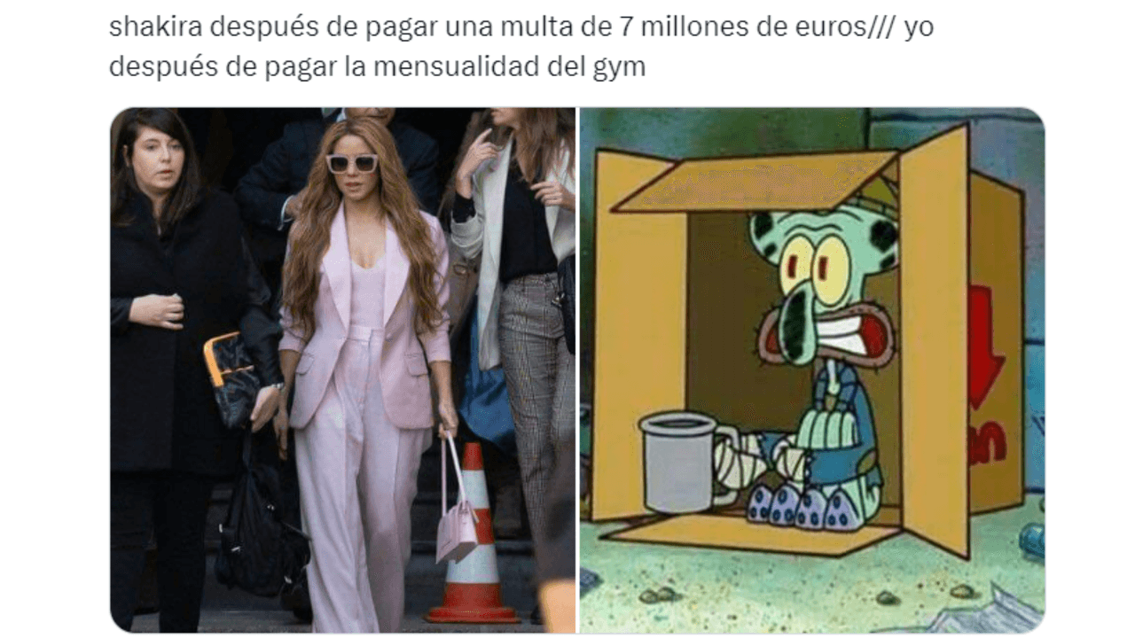 Memes de la multa de 7.3 millones de euros que Shakira pagará en España