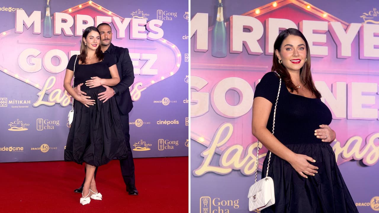 Claudia Martín presume su pancita de embarazo en una alfombra roja