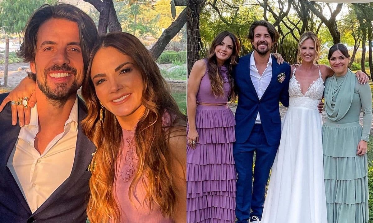 La actriz posó muy sonriente junto a Juan Martín Jauregui