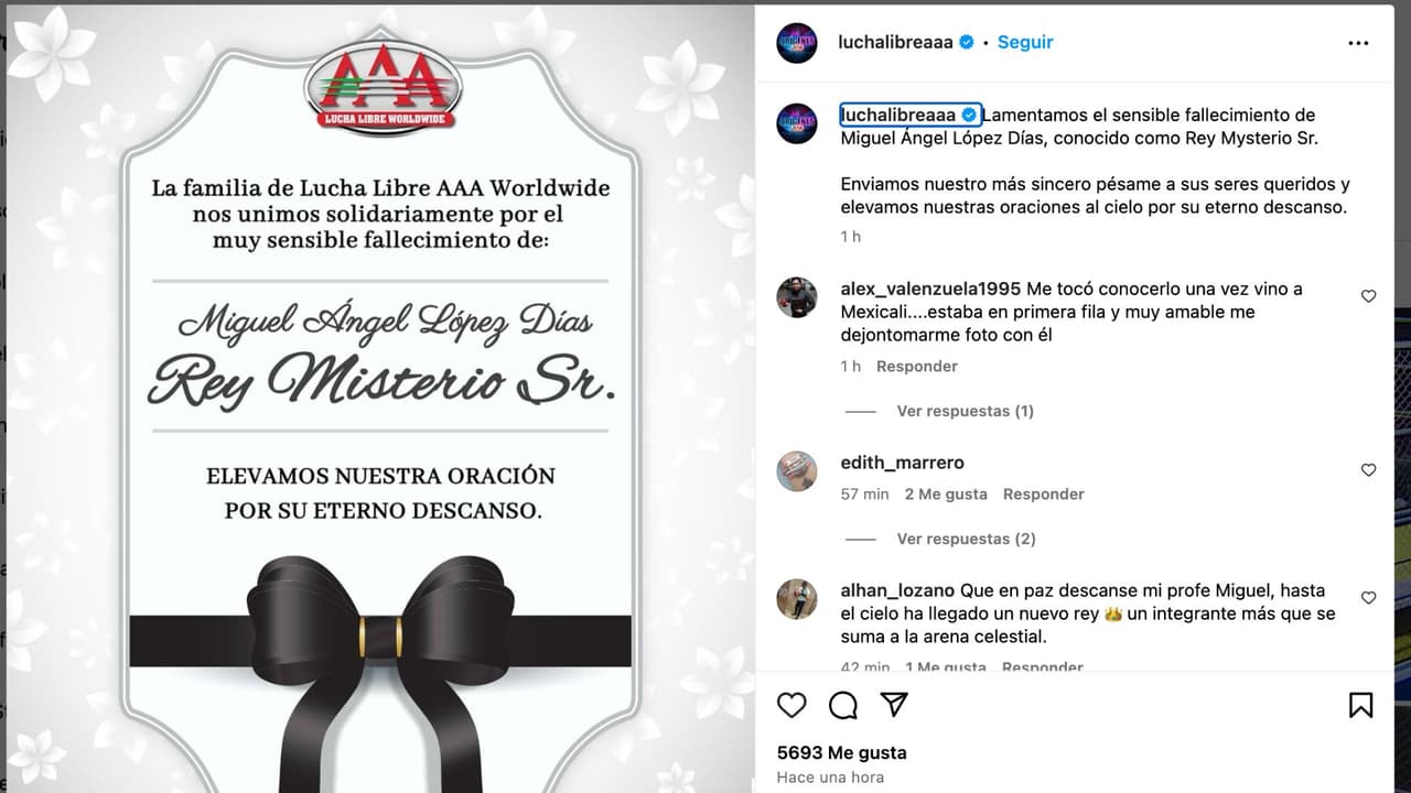 Miguel Ángel López Díaz, mejor conocido como Rey Misterio Sr.