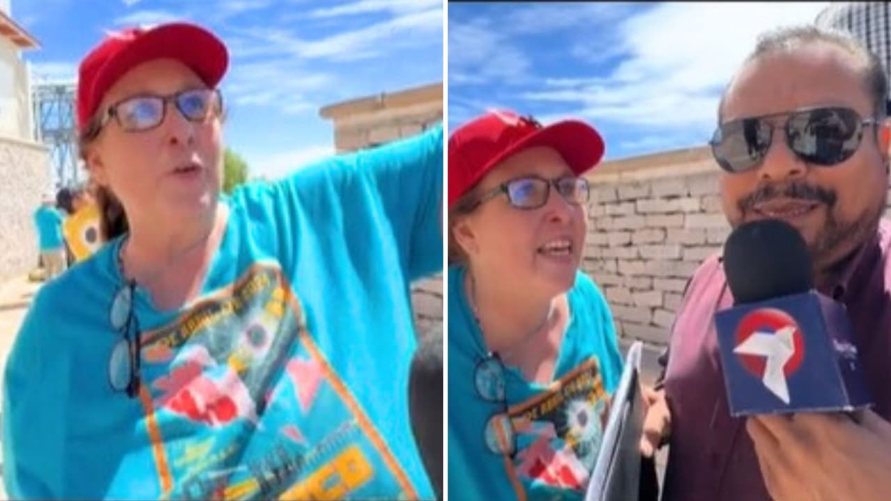 Extranjera corre a mexicanos de mirador público durante eclipse: dice que lo rentó para evento privado