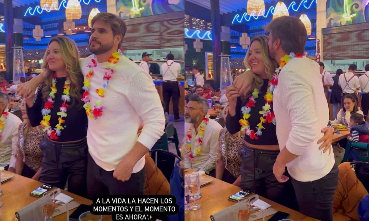 El actor dejó ver lo enamorado que está de la colombiana