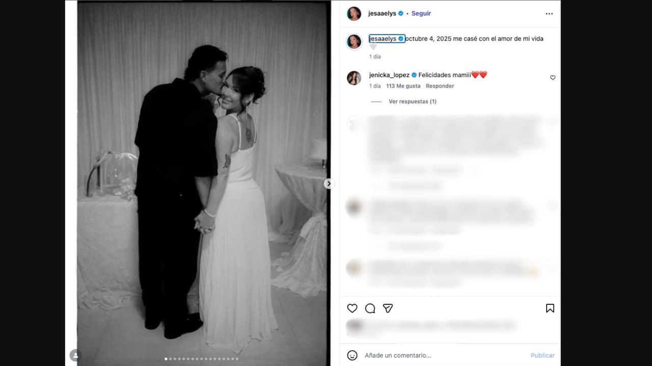 Hija de Daddy Yankee revela que se casó en 2025