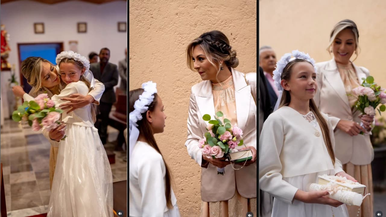 Valentina, hija mayor de Mariana Ávila, celebra su Primera Comunión