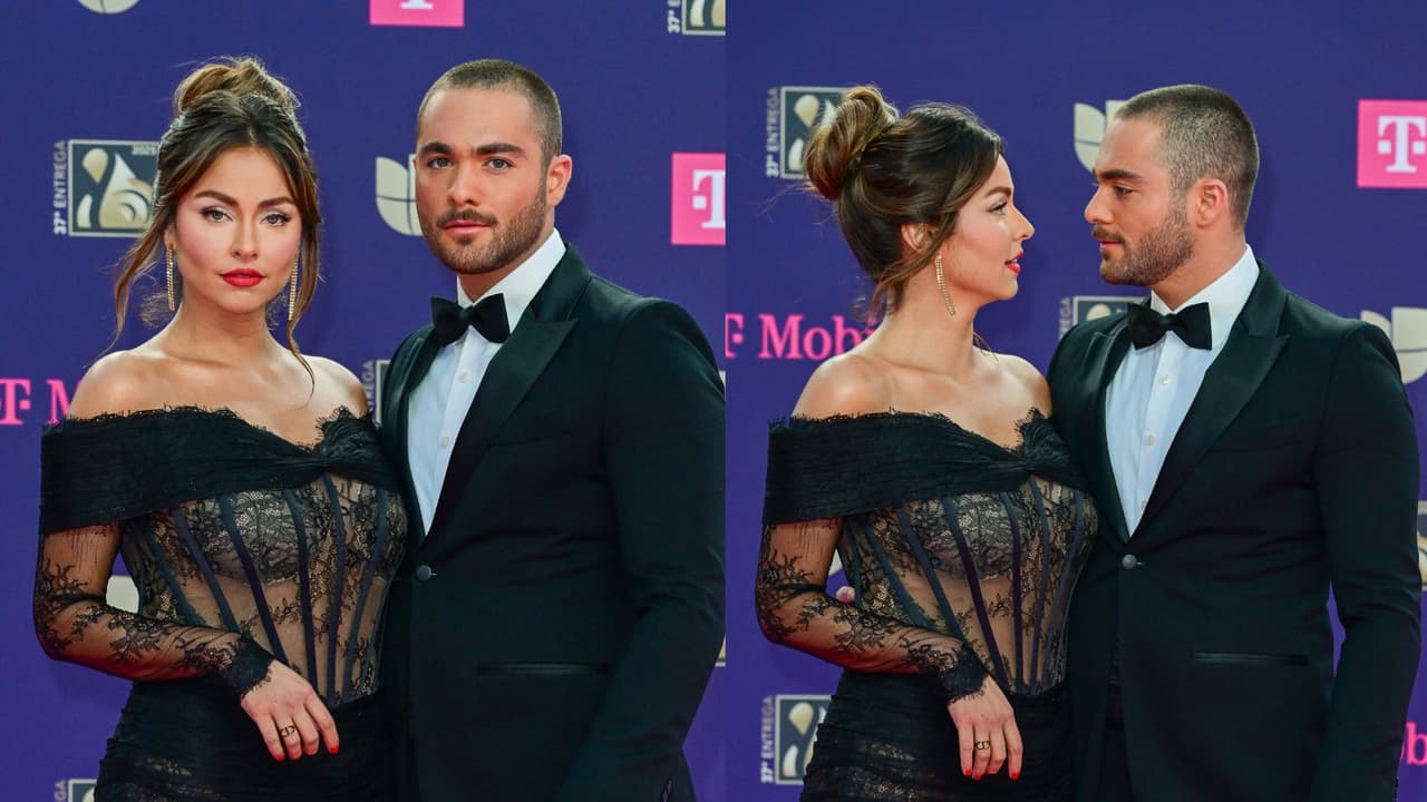Así posaron Claudia Martín y Carlos Said en la alfombra roja de Premio Lo Nuestro 2025