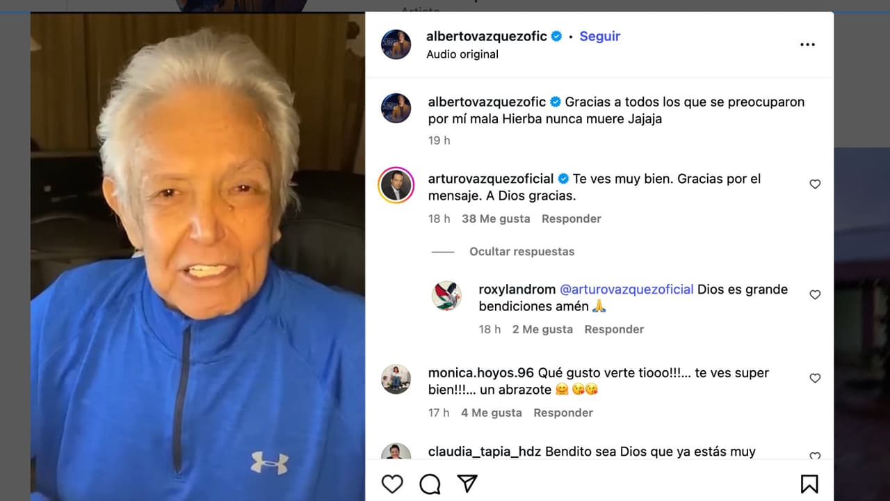 Alberto Vázquez reaparece tras complicaciones de salud.