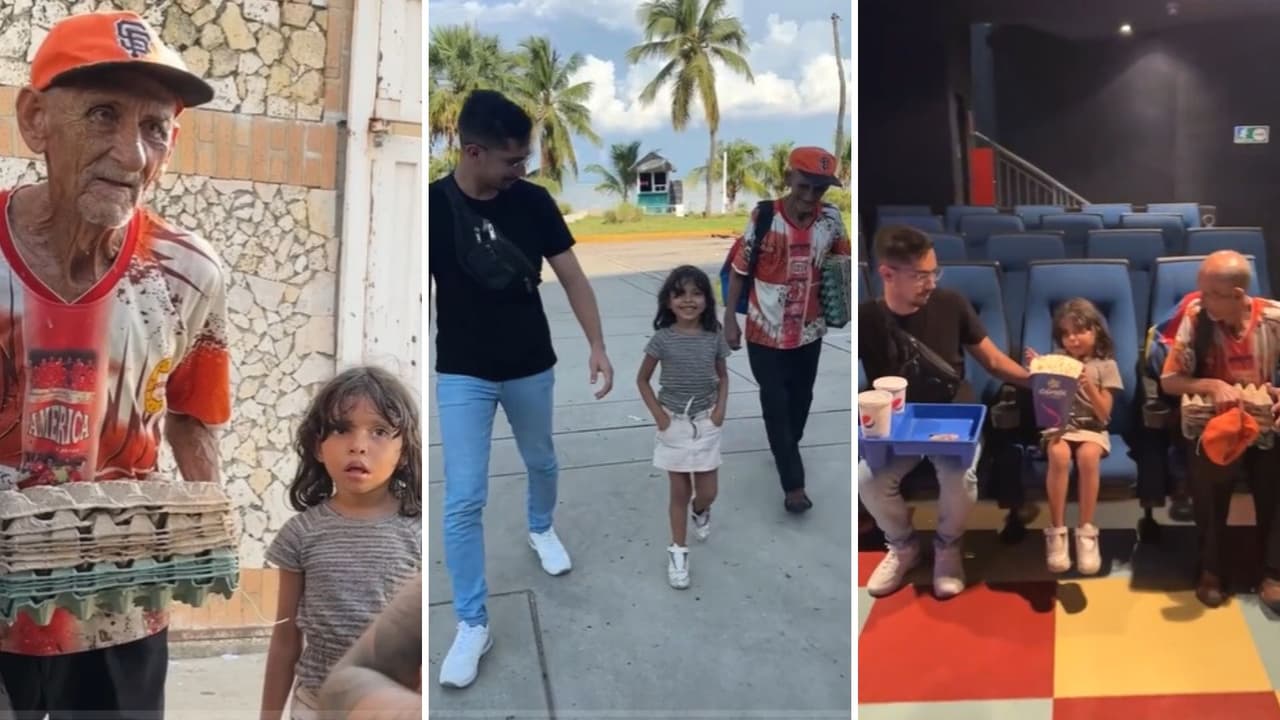 Además de invitarla al cine le dio otros regalos que dibujron una sonrisa en su rostro