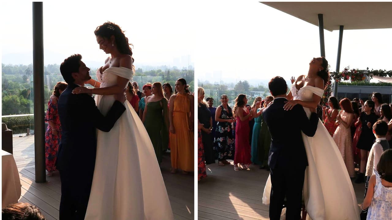 Claudia Martín y Daniel Elbittar grabaron la escena de la boda en 'El amor no tiene receta'