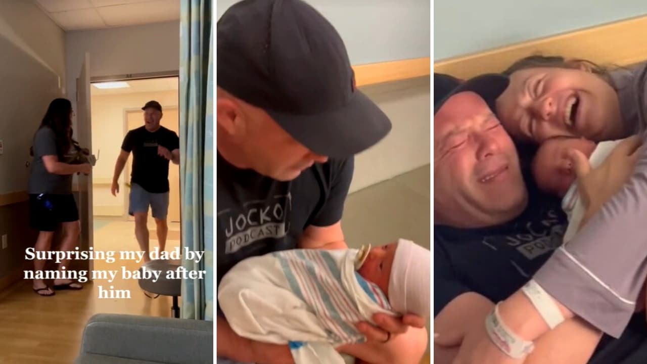 La reacción de este hombre al saber cómo se llamará su nieto hizo llorar a TikTok