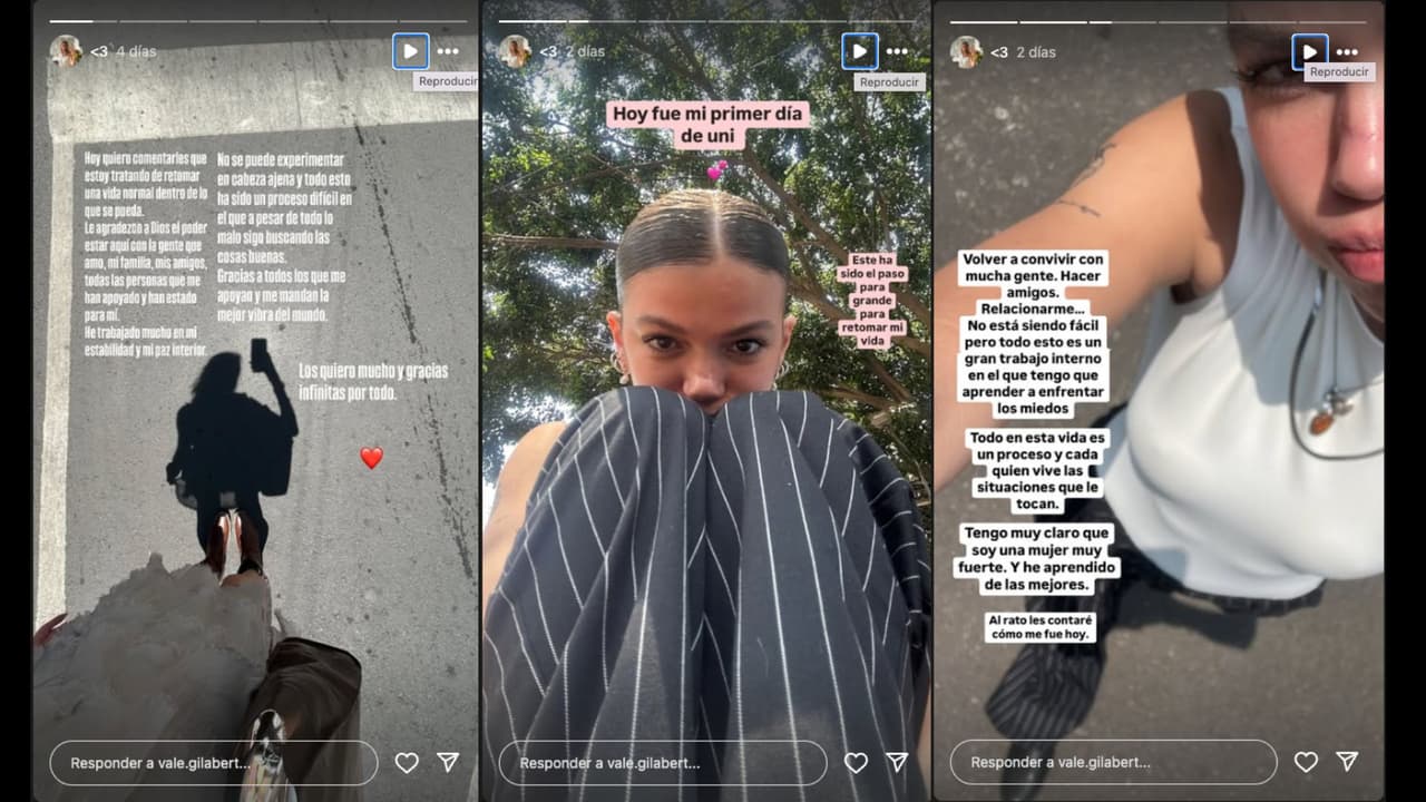 Valentina Gilabert revela en Instagram que regresó a la universidad