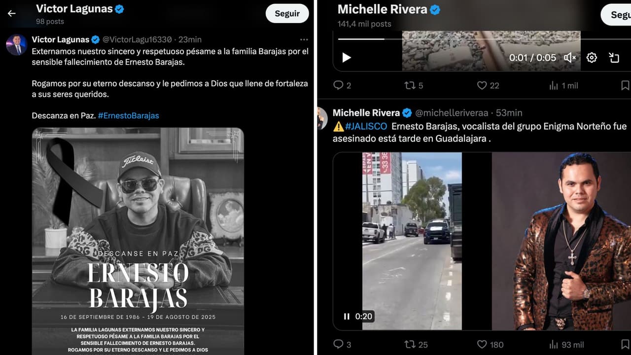 Reportan la muerte de Ernesto Barajas, vocalista del grupo 'Enigma Norteño'.