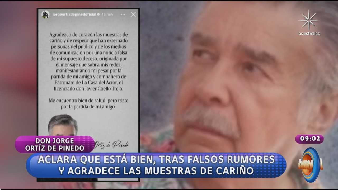 Hoy publica mensaje tras rumores de muerte de Jorge Ortiz de Pinedo: en vivo, revelan qué pasó