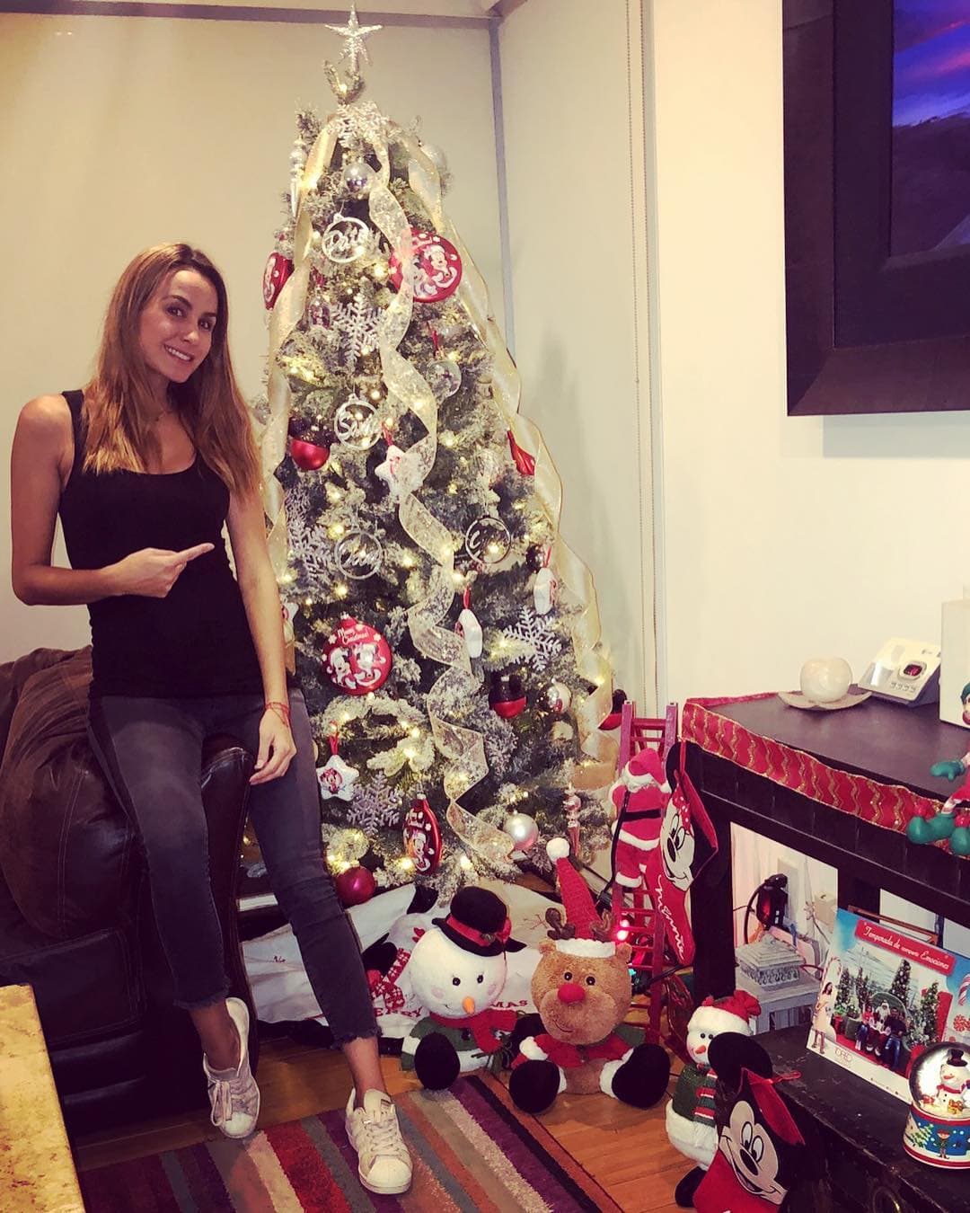Odalys Ramírez posó junto a su árbolito de Navidad y dejó ver que la decoración fue de Mickey Mouse