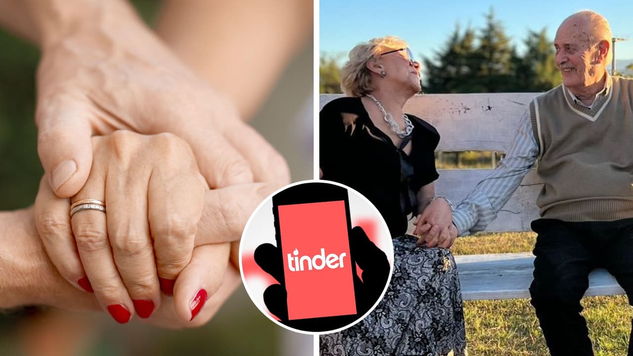 Abuelitos se conocen en Tinder y terminan casados a sus 83 y 90 años gracias a sus nietos