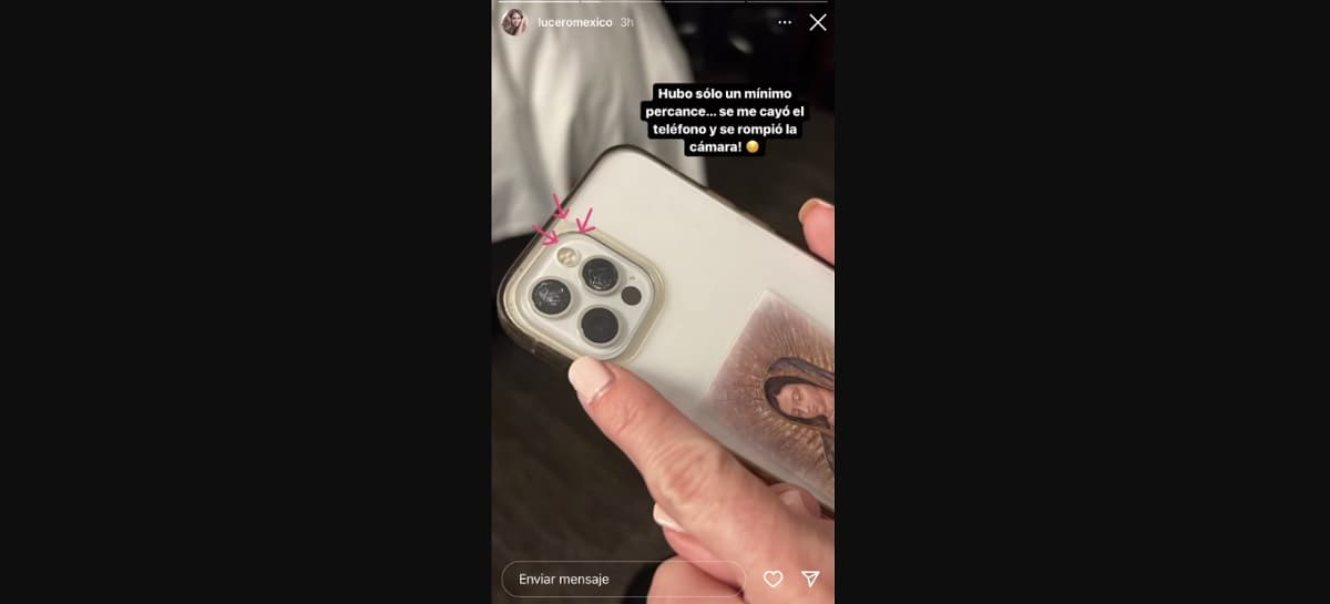 La actriz compartió una foto de su celular en redes sociales