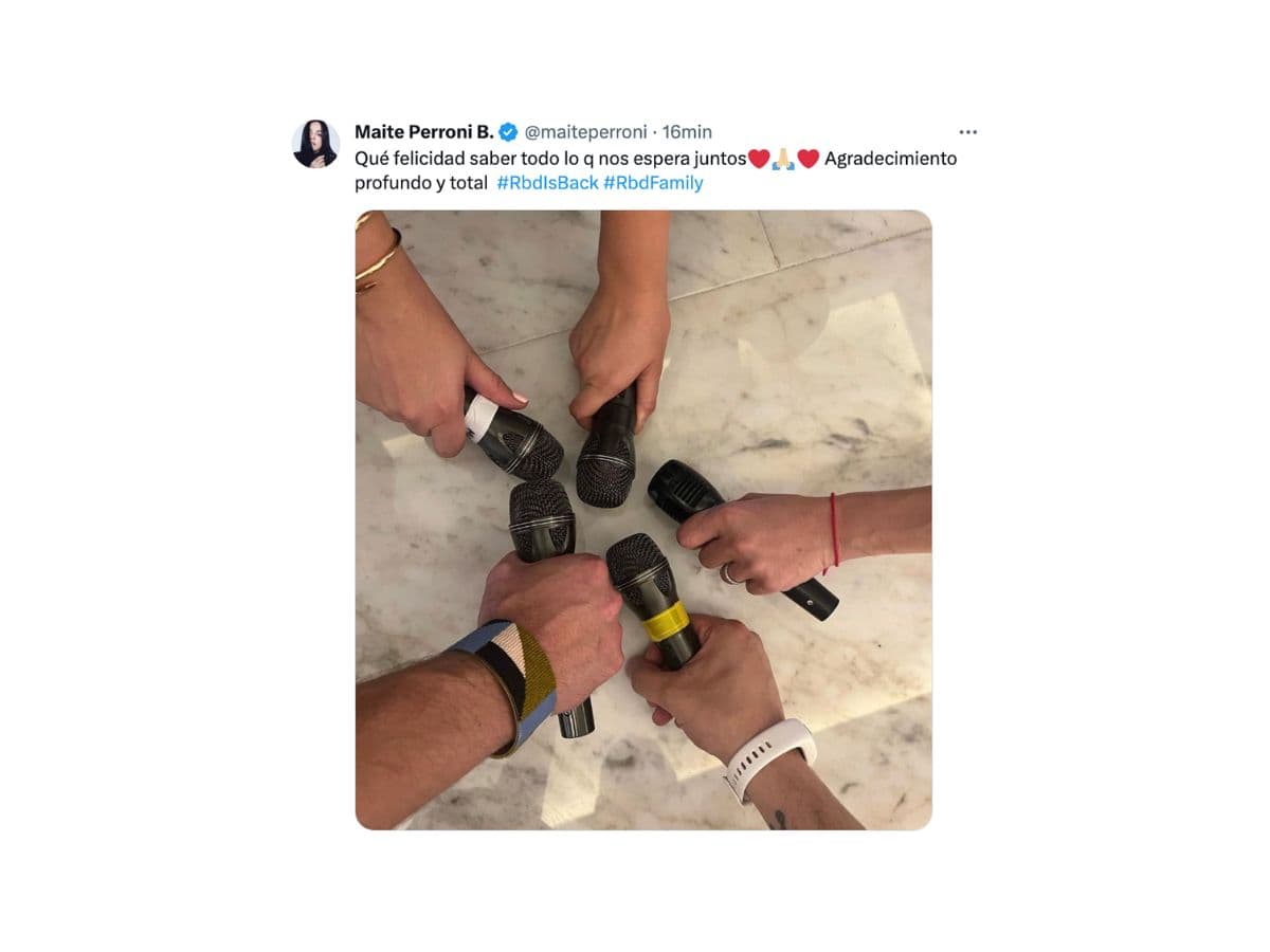 Maite Perroni retoma su vida su vida social y se suma a los ensayos de RBD