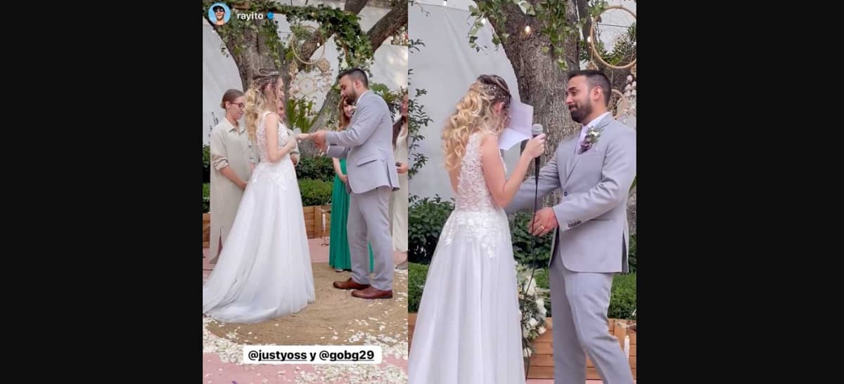 Durante la ceremonia religiosa, tanto YosStop como su novio Gerardo no pudieron contener las lágrimas y rompieron en llanto, hecho que los invitados dejaron ver en redes sociales.