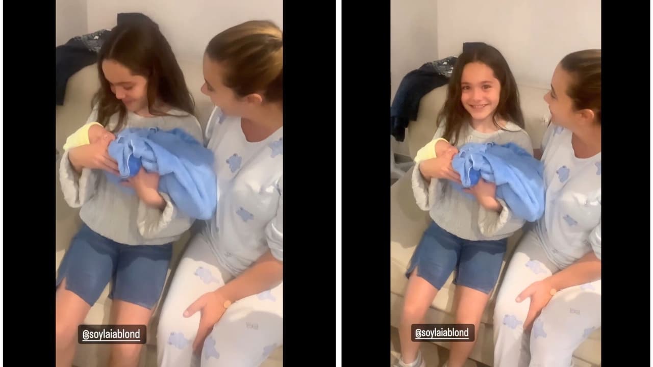 Laia, hija mayor de Mariazel y Adrián Rubio, conoció a su hermano André