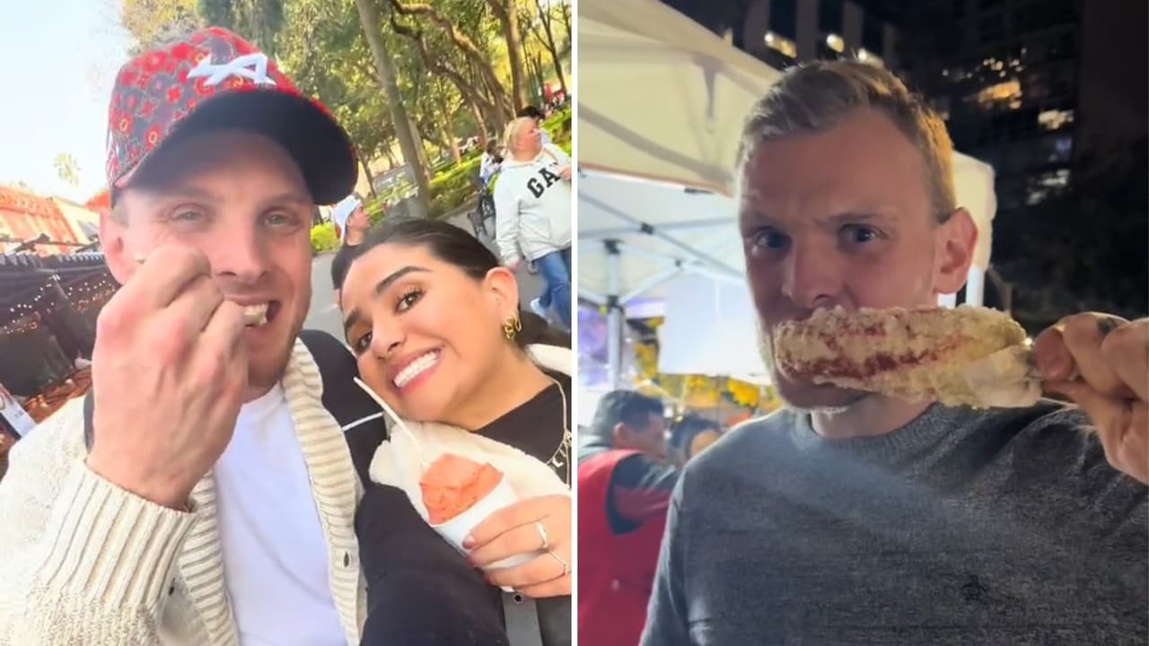Latina muestra cómo cambia su novio estadounidense al llegar a México: Baila y come picante