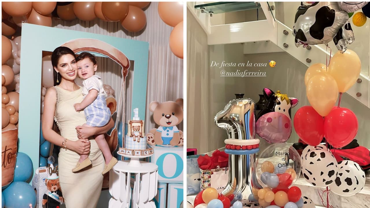 Nadia Ferreira y Marc Anthony celebran el primer cumpleaños de su hijo.