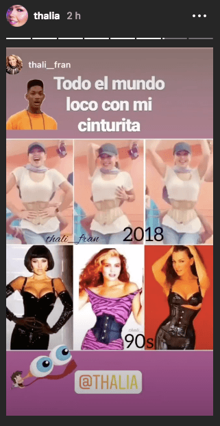 Thalía y su mini cintura