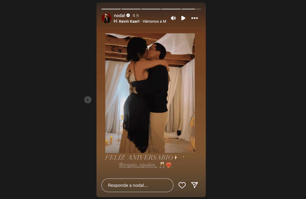 Ángela Aguilar y Nodal se pasan de románticos y así celebran su aniversario: “Nadie lo pensó posible”
