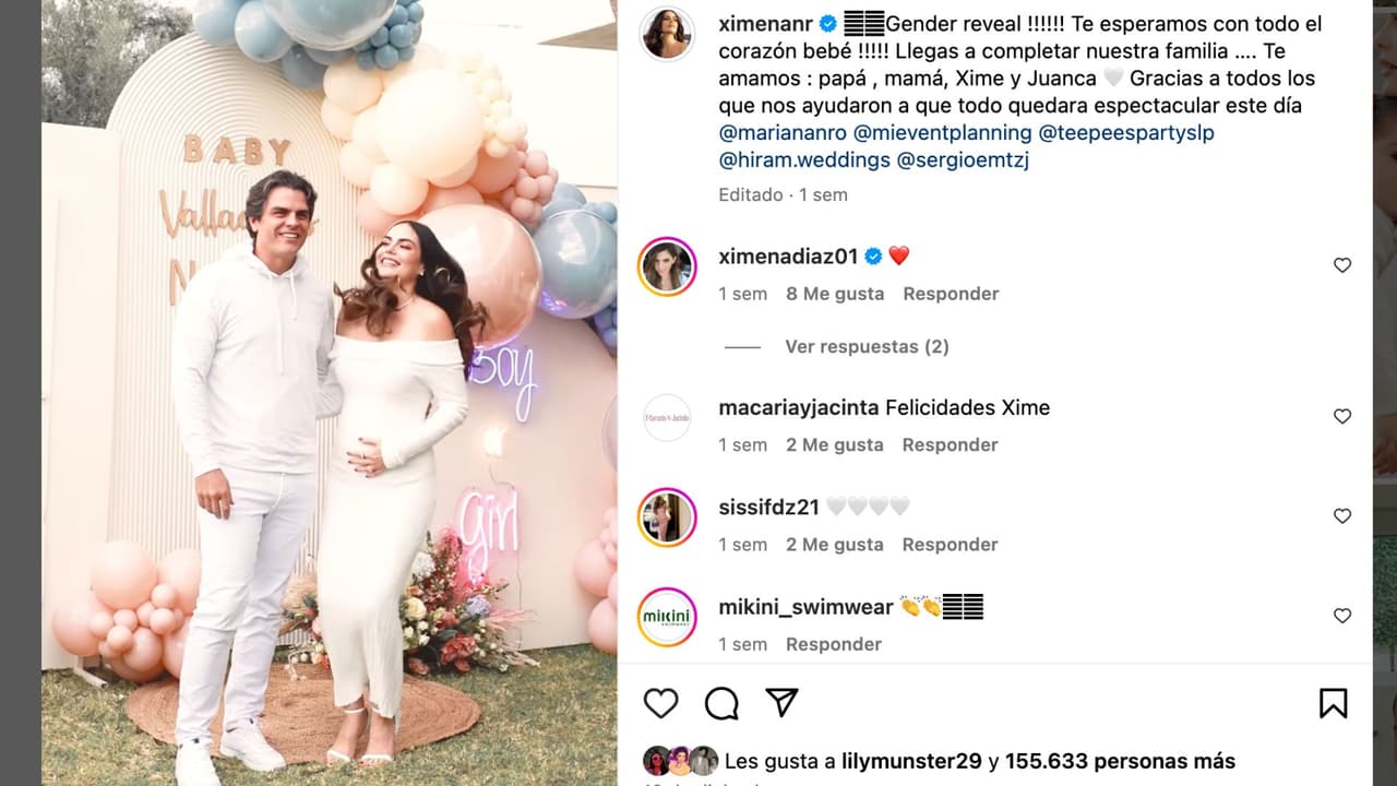 Ximena Navarrete anuncia que espera a un niño.