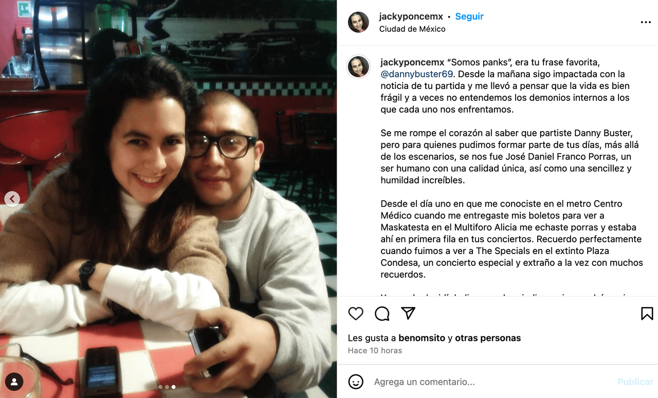 Así despiden al músico Danny Buster: señalan que siempre lo extrañarán