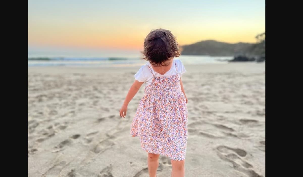 Pese a que ha sido muy cuidadosa, en algunas fotografías ya se observan las caritas de Bárbara y Sebastián, quienes heredaron la belleza de sus famosos padres.