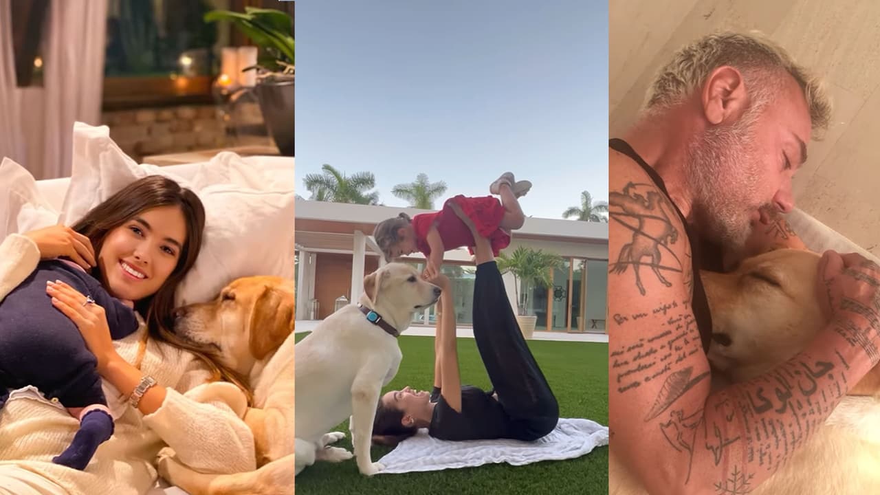 Sharon Fonseca, Gianluca Vacchi y sus 'hijos'