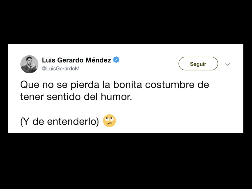 Luis Gerardo Méndez expresó su sentir en Twitter