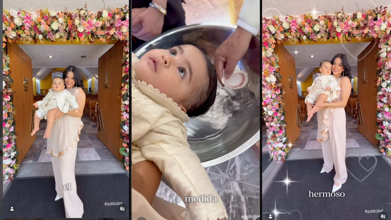 Geraldine Galván comparte detalles del bautizo de su hijo