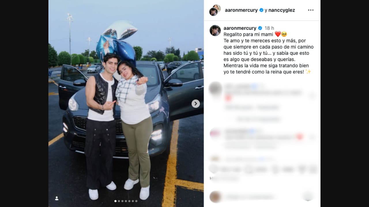 Aarón Mercury regala camioneta a su mamá en el Día de las Madres