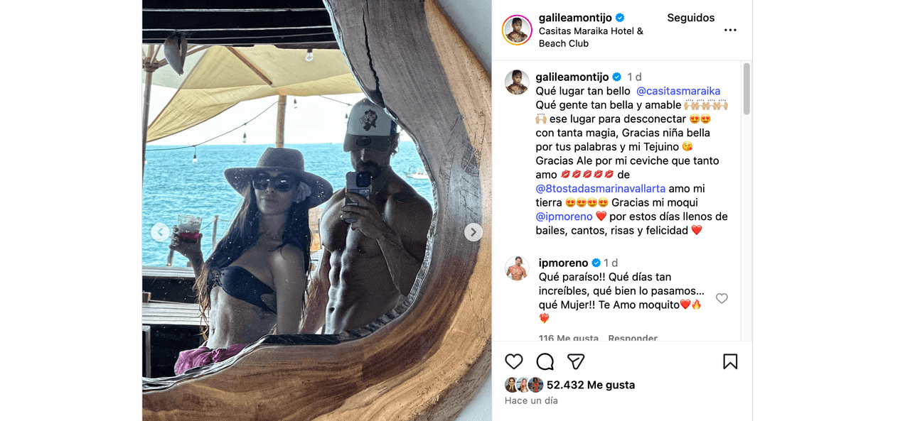 Galilea Montijo luce cuerpazo junto a su novio y hace fuerte declaración; él reacciona y así le contesta