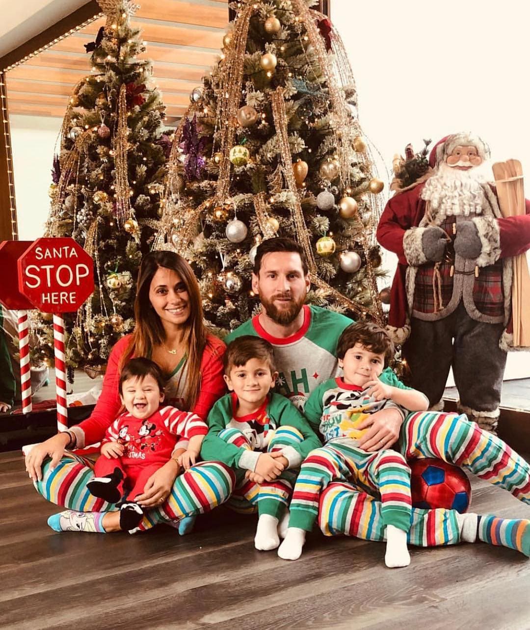 Messi con toda su familia y sus mejores deseos.