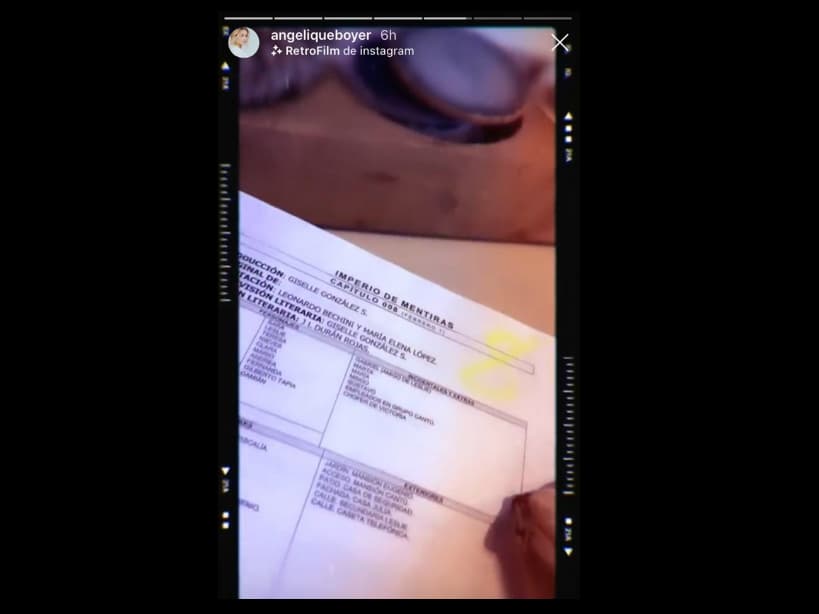 Angelique Boyer muestra detalles de su nuevo proyecto.