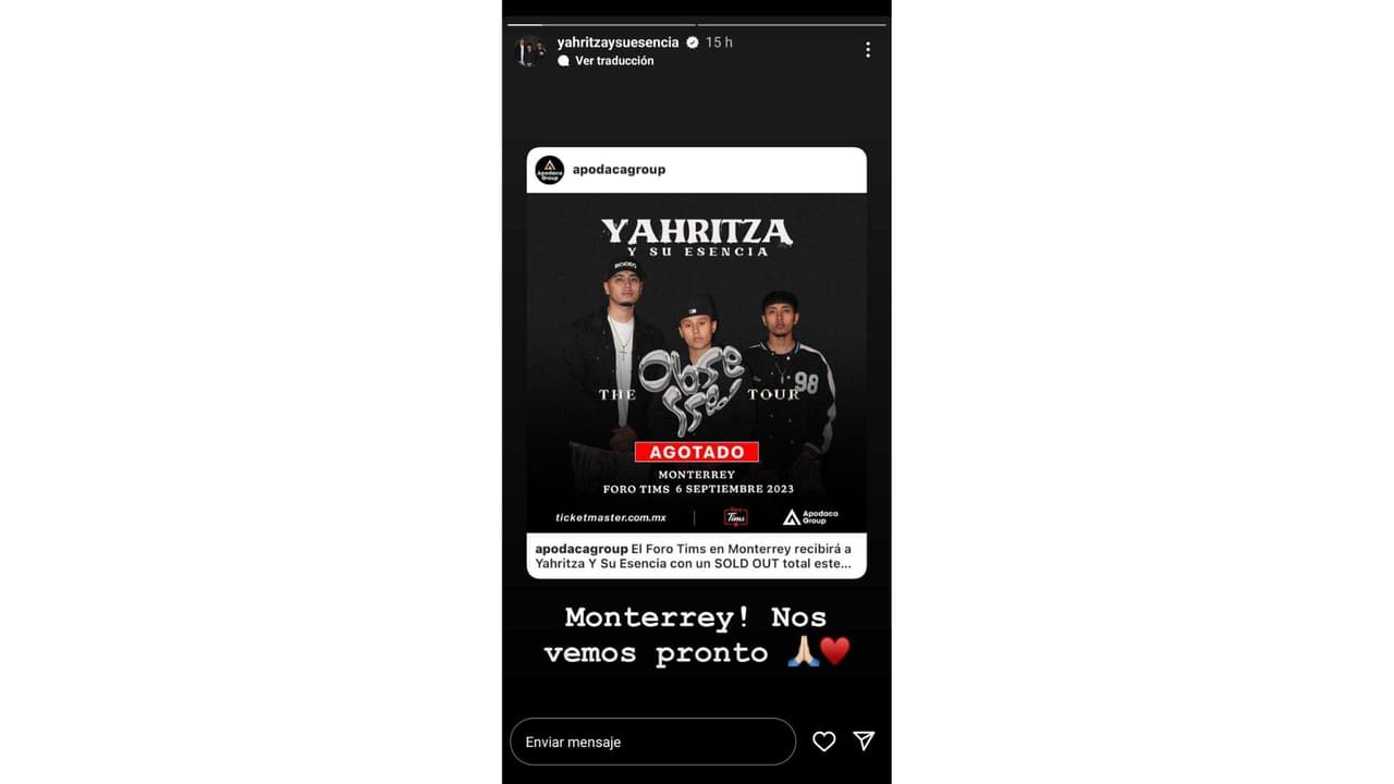 Yahritza y su Esencia presumen éxito para concierto en Monterrey.