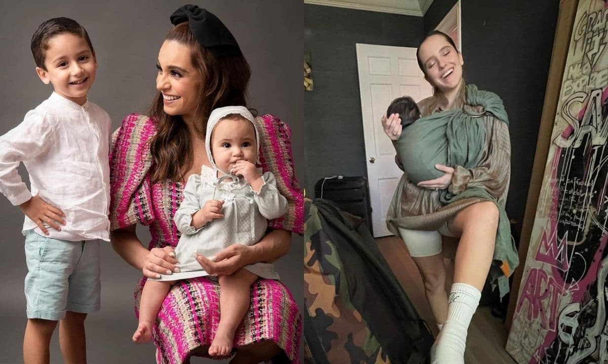 Las famosas utilizaron las redes sociales para presumir la emoción de sus hijos