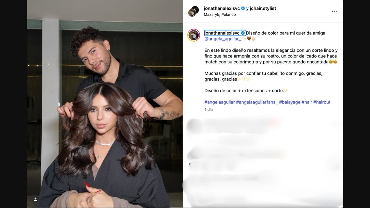Estilista presume el nuevo cambio de look de Ángela Aguilar