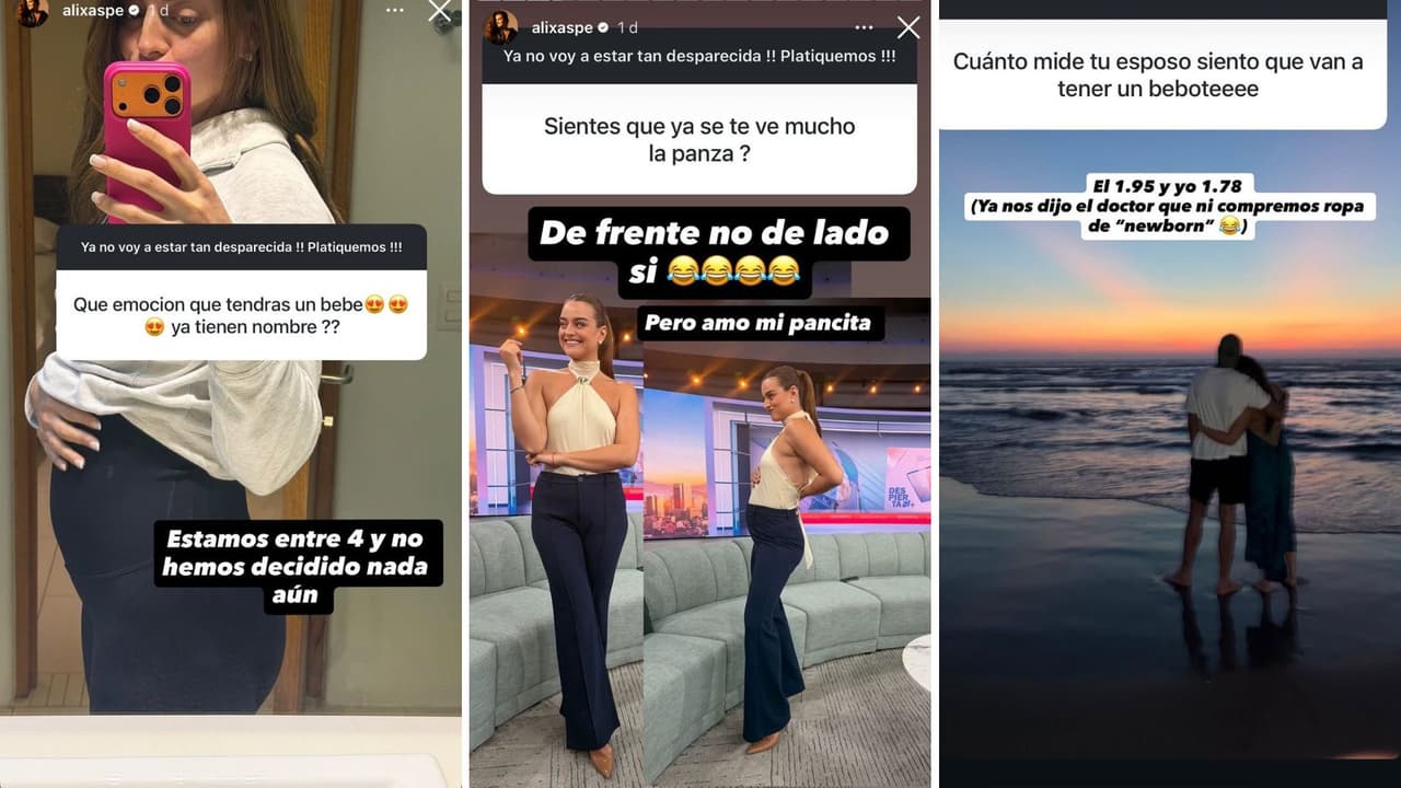 Alix Aspe habla de su embarazo.