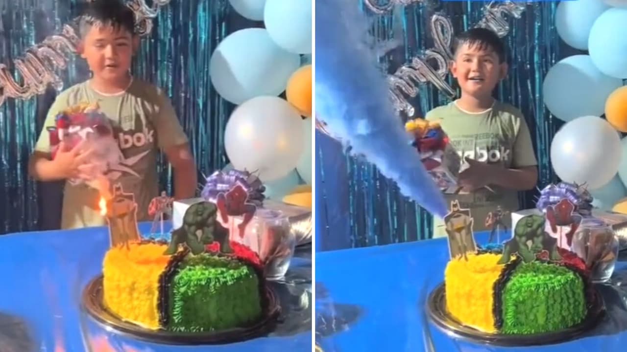 Le compran a niño vela de revelación de género por error y así reaccionó: "voy a ser papá"